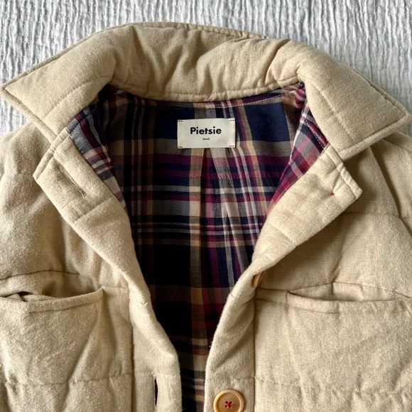 Pietsie Alamos Jacket in Oat Flannel Size Small - Picture 2 of 10